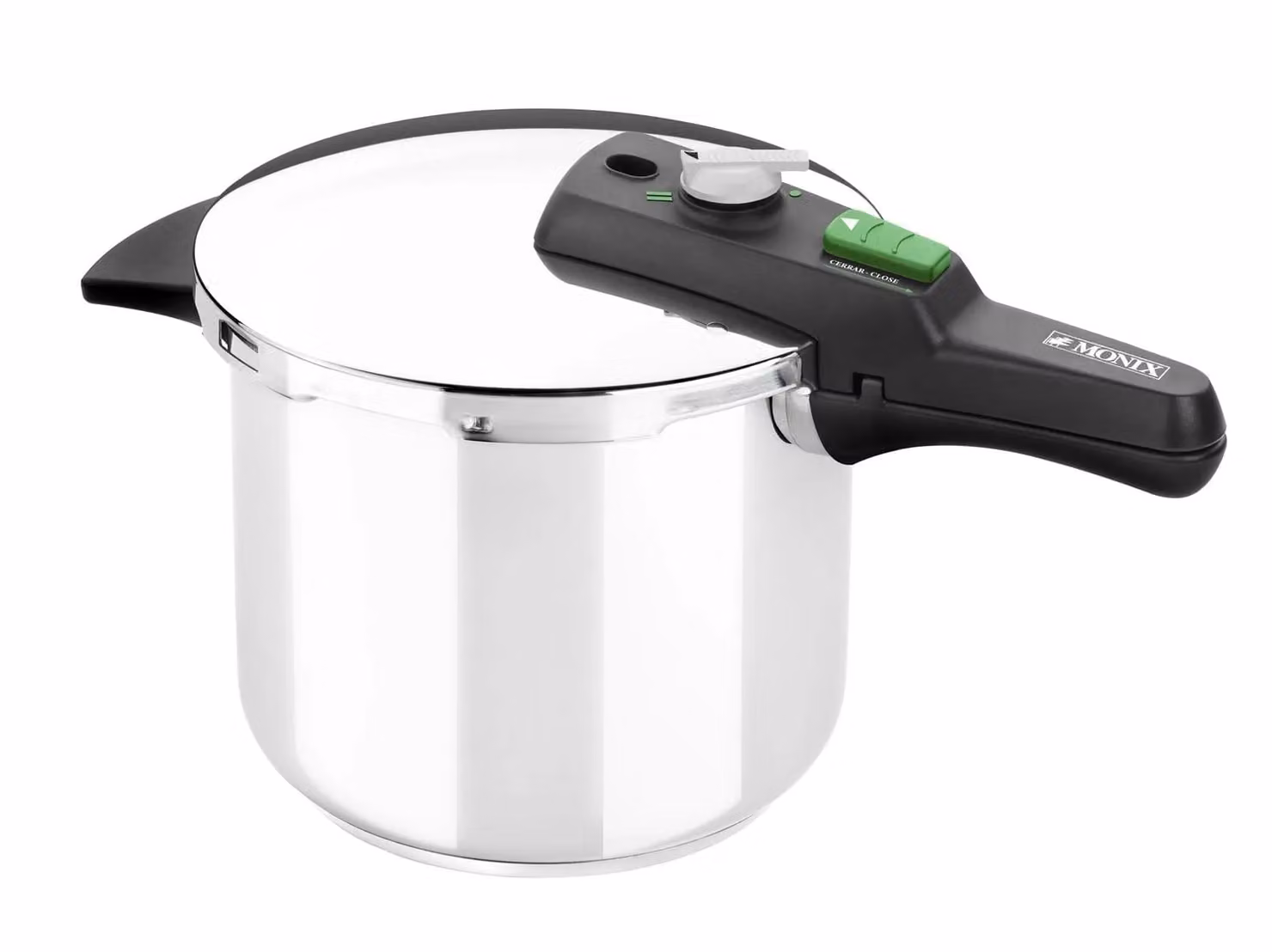 Pentola a pressione in acciaio inox per induzione, linea Quick, litri6