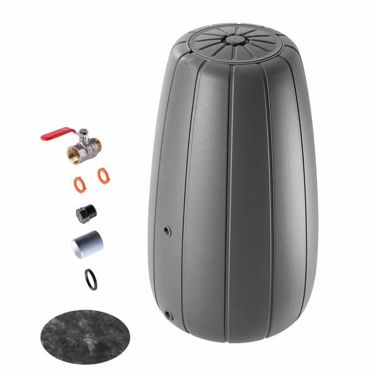 Serbatoio per acqua piovana KADAX Serbatoio per acqua piovana 200L + rubinetto con vaso per fiori 2in1