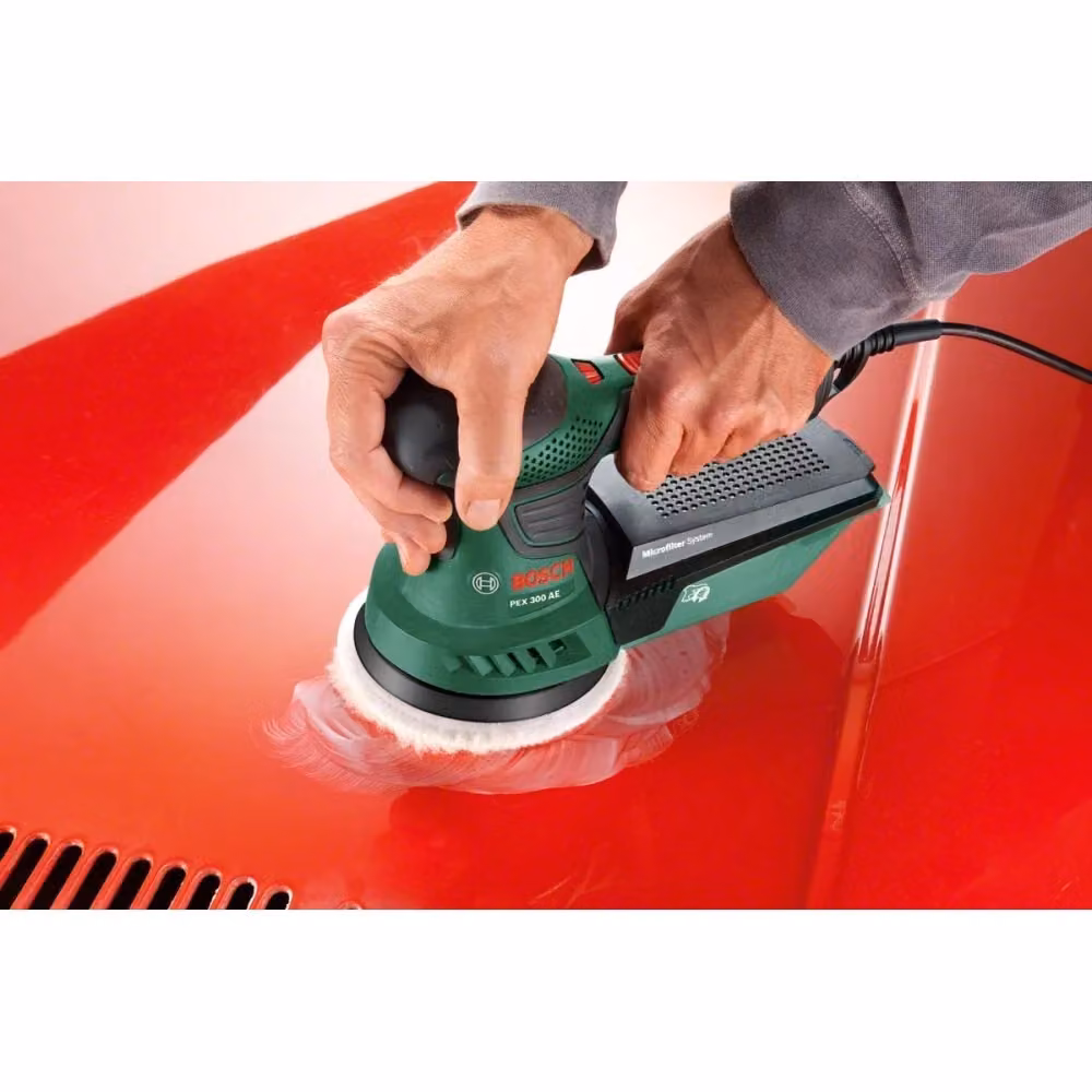 Levigatrice Orbitale Bosch Pex 300 Ae Roto da 270 Watt Verde con 25 Fogli – 2