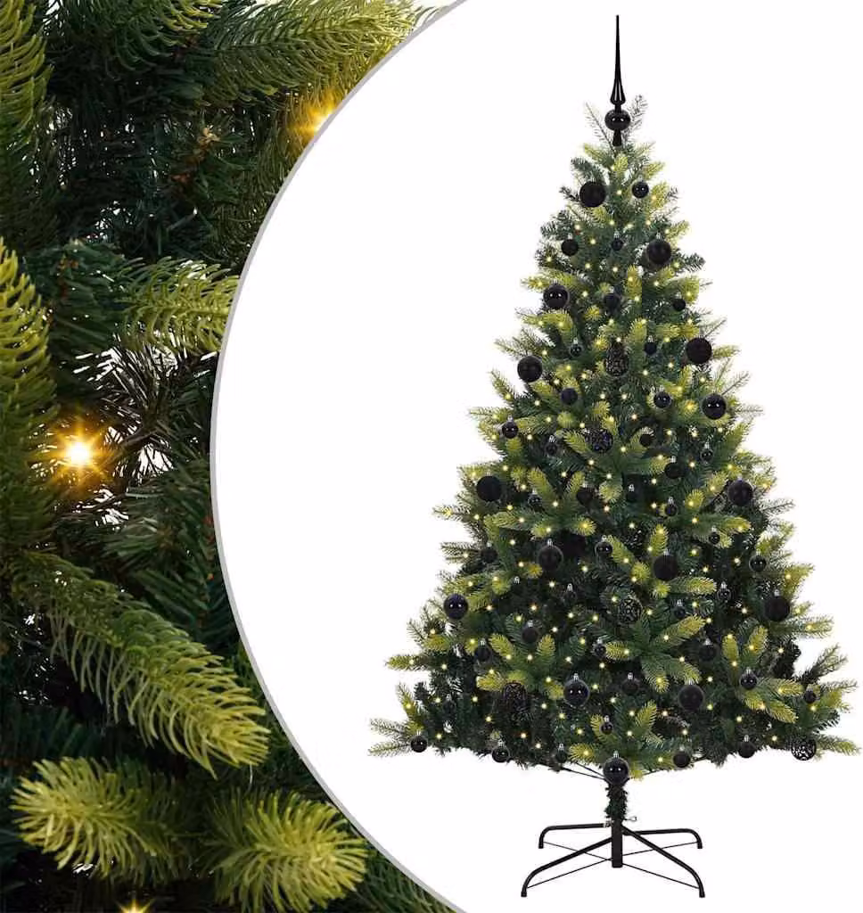 Albero di Natale Artificiale a Cerniera con 300 LED 210 cm