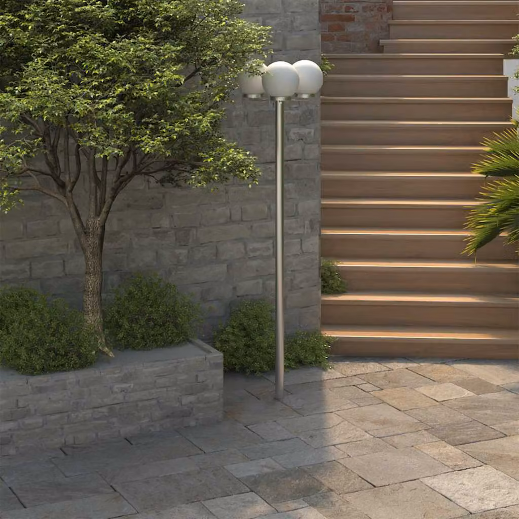 vidaXL Lampione da Giardino con 3 Lampade 220 cm