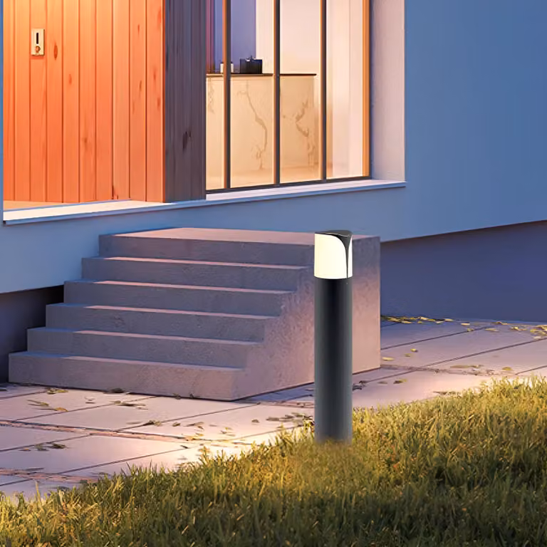 Braytron Lampada da percorso a LED, lampada a palo 7 W, bianco caldo 3000 K, 300 lm, alluminio antracite, IP54