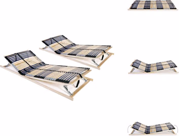 vidaXL Doghe 2 pezzi con 42 doghe 7 zone 70 x 200 cm - Letti e strutture letto