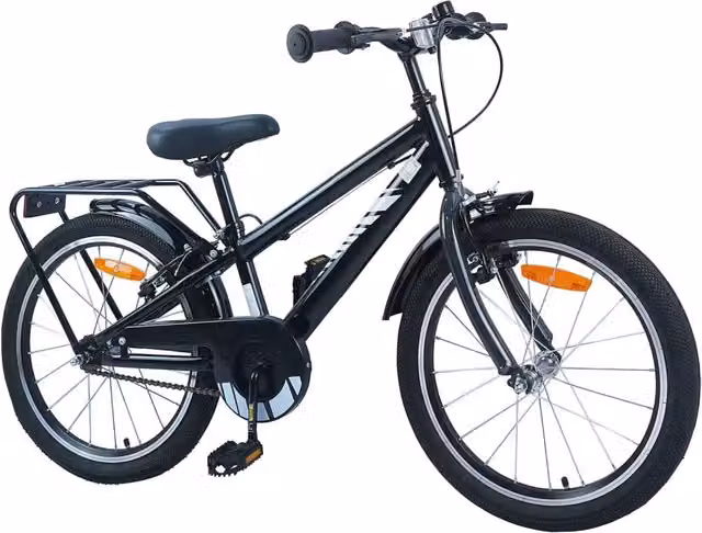 Bicicletta per bambini da 20 pollici in metallo e gomma, colore nero
