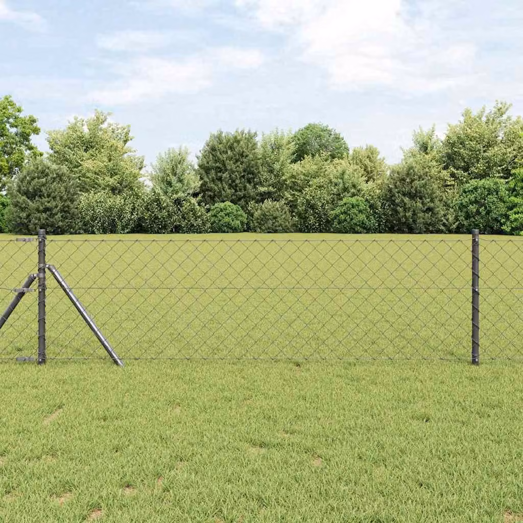 Maison Exclusive - Palo della recinzione Grigio 25 x 0,8 m (maglia 60 x 60 mm)