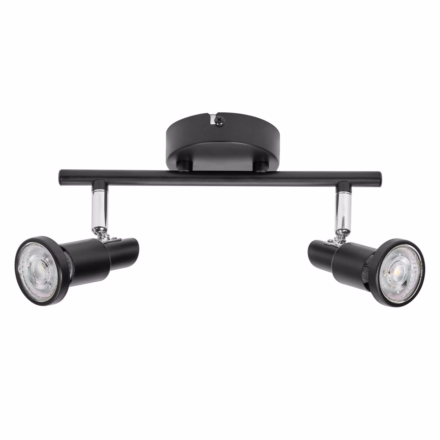 LEDVANCE LED SPOT GU10 2 x 3,4W, 460lm, nero, temperatura di colore 2.700K, colore della luce bianco caldo, design senza tempo, lampada LED sostituibile, ideale per interni, CRI 90, teste regolabili