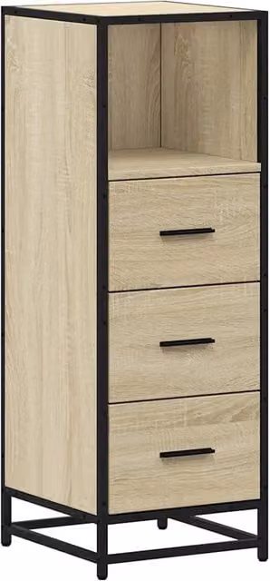 Armadio da bagno industriale in legno multistrato 35 x 37,5 x 100 cm con pratico spazio portaoggetti rovere sonoma 02_0049643