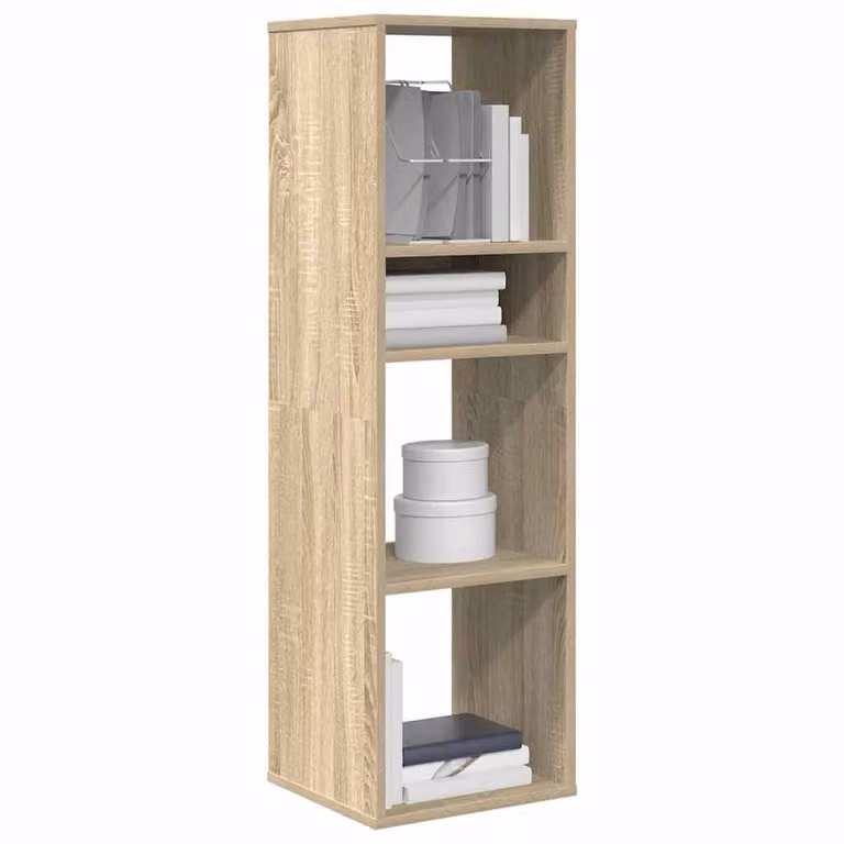 Libreria moderna vidaXL in legno multistrato e MDF, colore marrone, L 34 cm x P 31 cm x H 112 cm