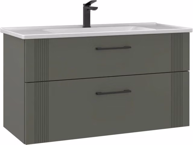 Mobile lavabo "Bari 100 v2" - 100 x 45 x 55 cm - Verde opaco