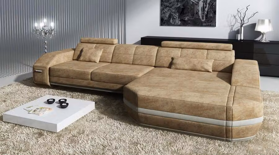 Ecksofa Sofa Couch Polster Design Wohnlandschaft Eck Design Eckgarnitur L-Form