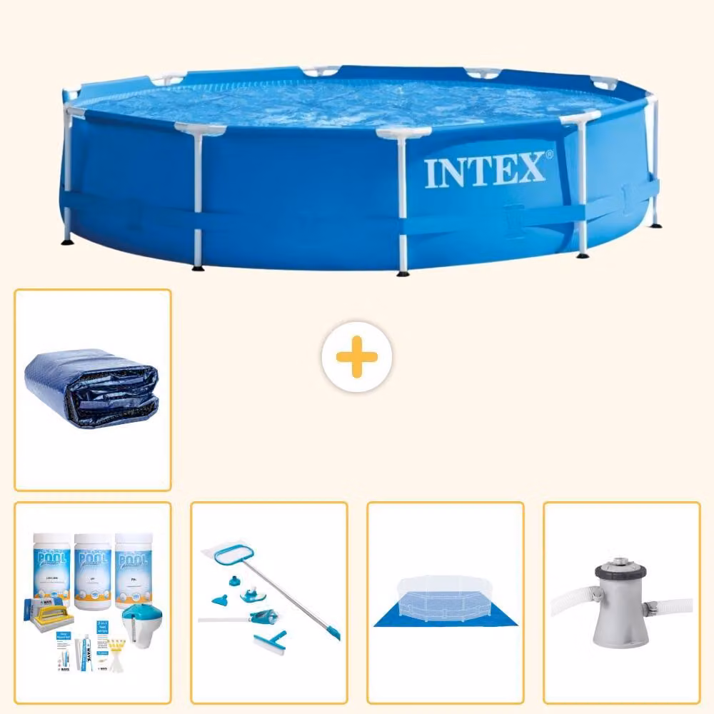 Piscina autoportante rettangolare - 305x76 cm - 6 pezzi - Modello S20422