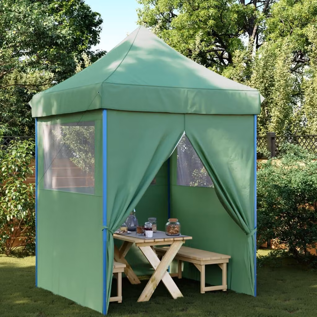 Maison Exclusive - Tenda da festa pieghevole pop-up con 4 pannelli laterali, verde