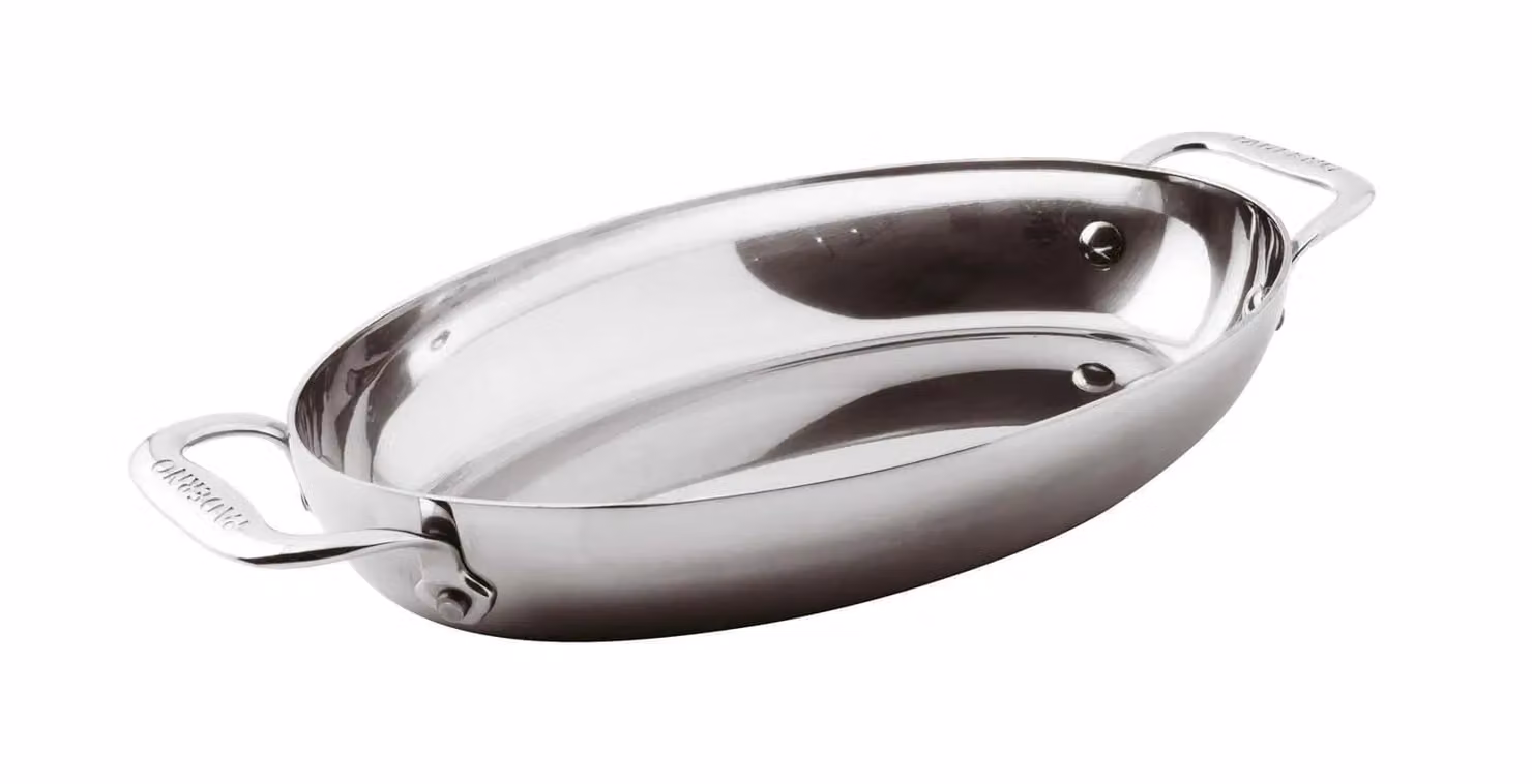 Tegame ovale Serie 12200 5-Ply in Alu-inox per induzione, 30x18cm