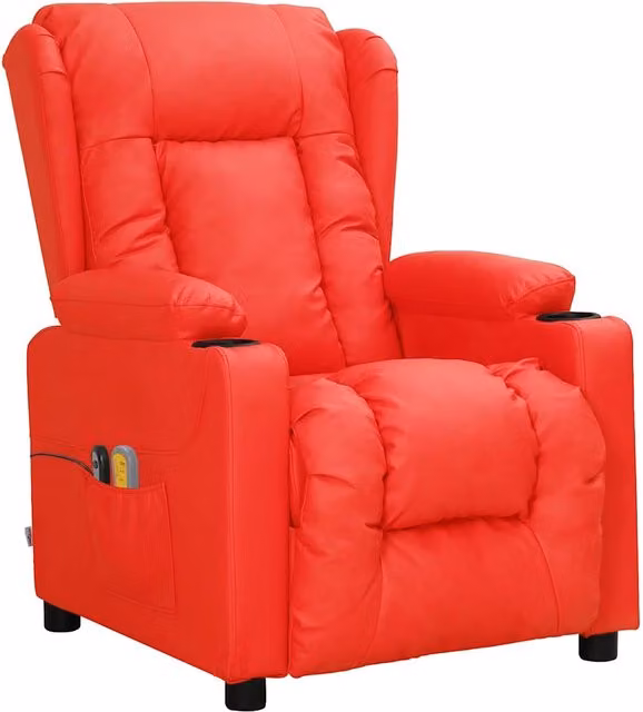 Divano Sedia-Poltrona Massaggio Elettrica Rosso Similpelle