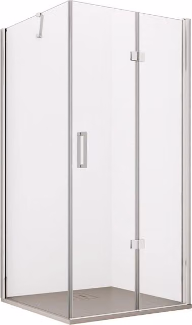 Box Doccia Angolare 100x80 cm 1 Anta a Libro in Cristallo Trasparente 6mm H195 Bonussi Eloisa