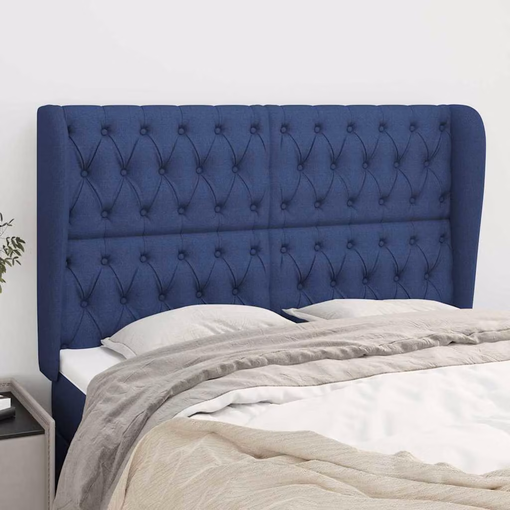 Testiera ad Orecchio vidaXL in Tessuto Blu L: 147 cm, P: 23 cm, H: 118/128 cm – 1