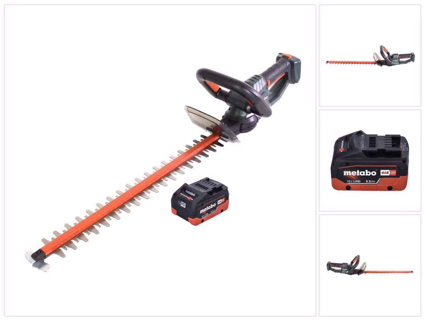 Tagliasiepi a batteria Metabo HS 18 LTX 55 53cm 18V + 1x batteria 5,5 Ah - senza caricatore