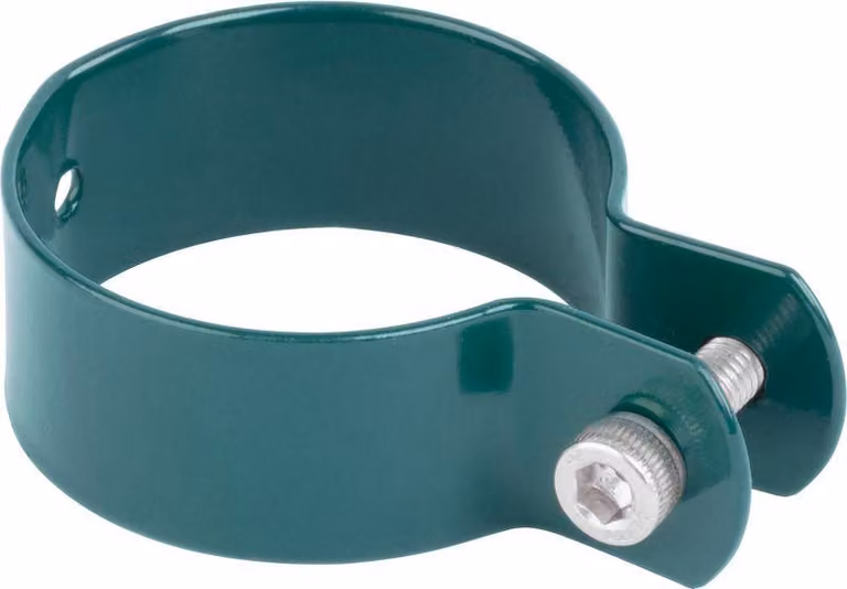 Morsetto Strend Pro, METALTEC FA005, 48 mm, verde, per palo rotondo, RAL6005