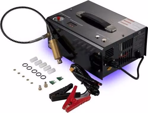 VEVOR compressore d'aria PCP 12 V DC, compressore PCP 4500 Psi, compressore d'aria paintball 30 MPa, compressore d'aria PCP portatile, pompa per pistola ad aria PCP 220 V AC, spegnimento automatico per pompa compressore serbatoio paintball scuba