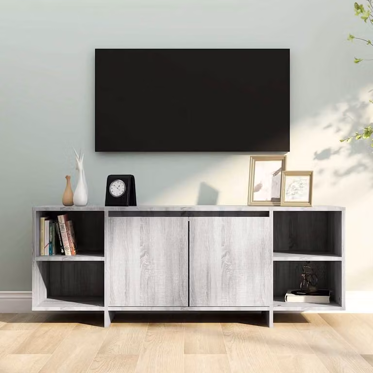 vidaXL Mobile Porta TV Moderno Grigio Sonoma L: 130 cm, P: 35 cm, H: 50 cm