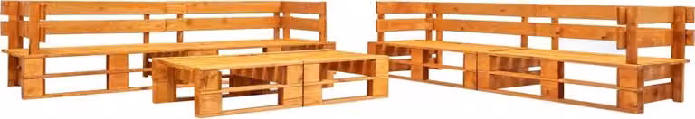 Maison Exclusive - Set da giardino da 6 pezzi in legno di pallet color miele