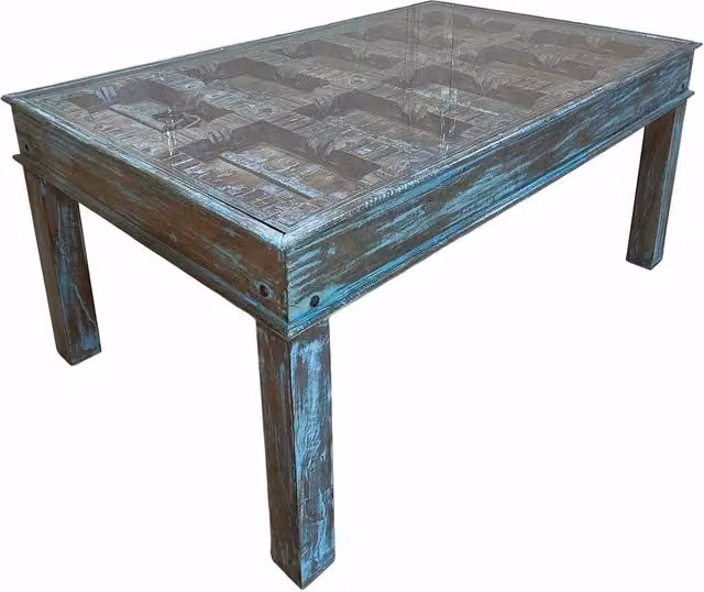 Tavolo rettangolare in legno stile rustico WANDERLUST DECO L: 170 cm, P: 107 cm, H: 76 cm – 1