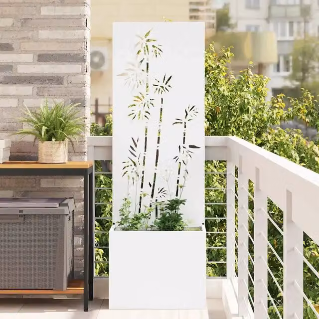 Schermo per privacy in giardino Bianco 50 x 32 x 150 cm 876449