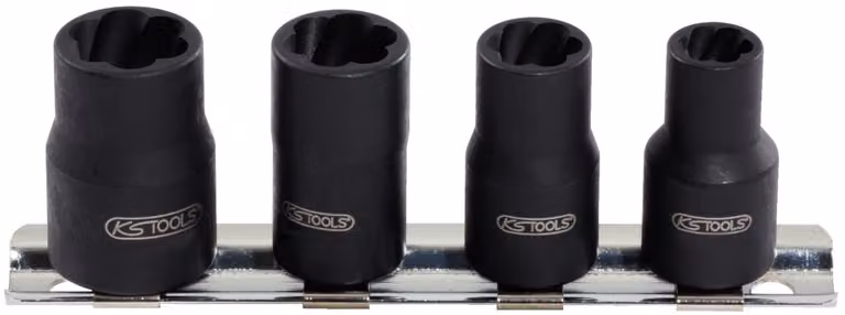 KS TOOLS Set di bussole a profilo elicoidale da 1/4" 4 pezzi 8-13 mm - 913.1450