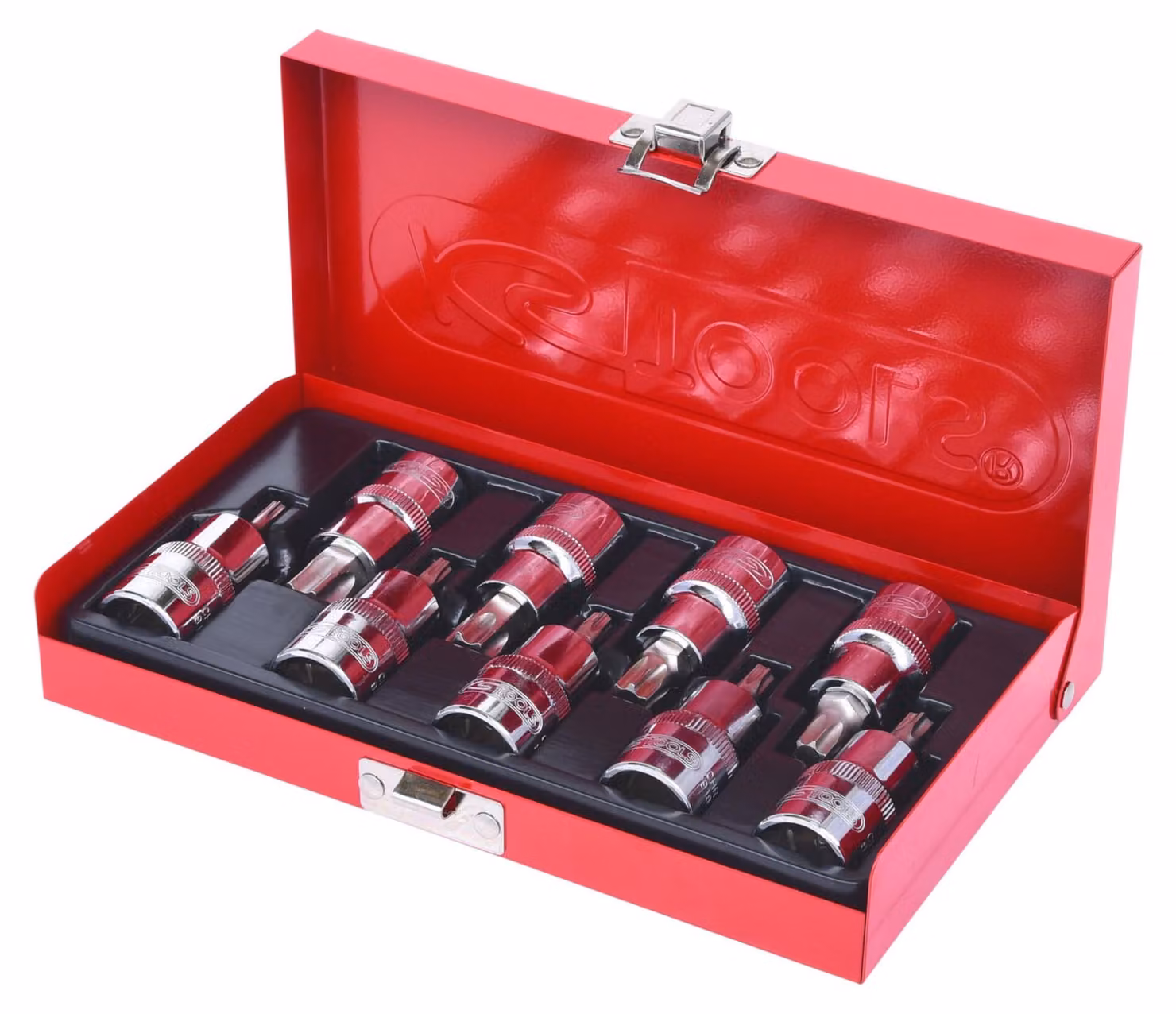 KS TOOLS 1/2" CHROMEplus set di bussole Torx 9 pz. T20-T60 - 918.1385