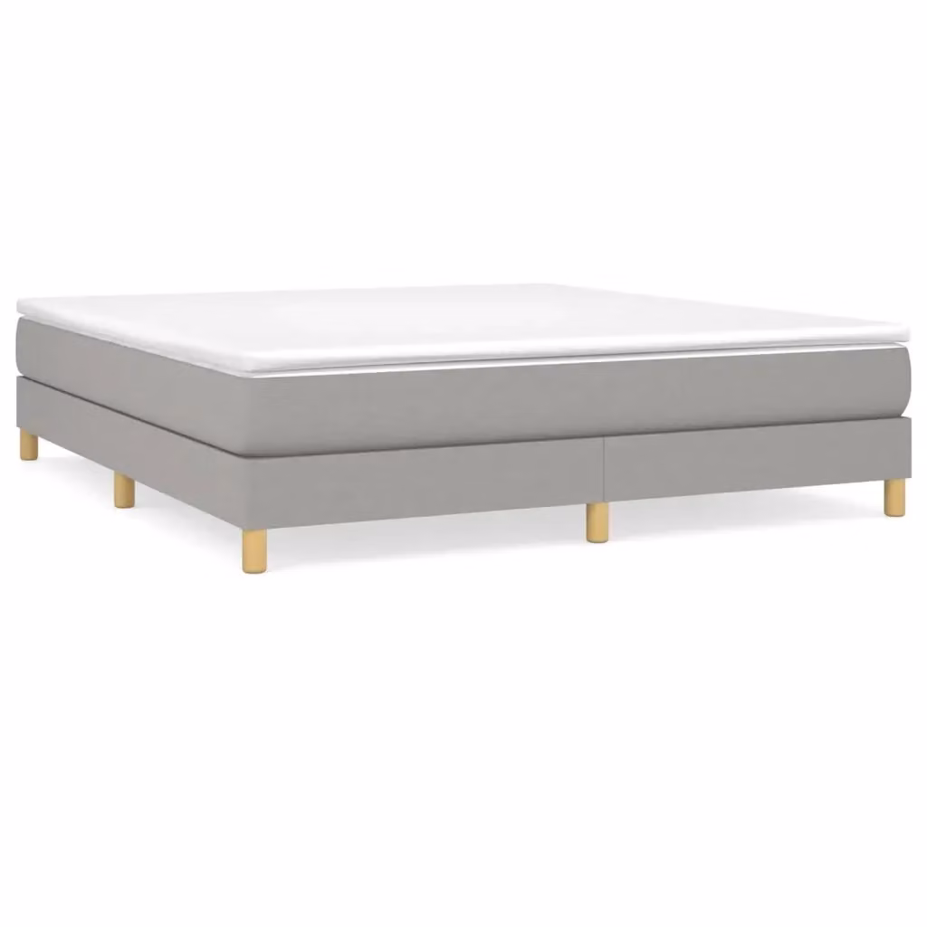 Letto Ibrido vidaXL con Giroletto a Molle e Materasso Grigio e Bianco L/P/H: 160 x 200 x 25 cm – 2
