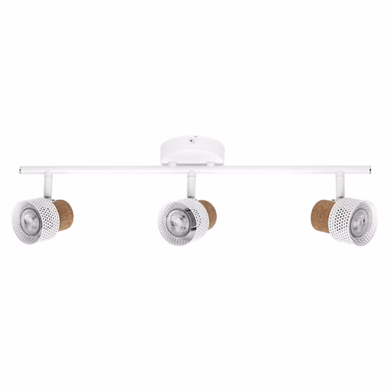 LEDVANCE DECOR SPOT CORK, 3 x 3,4W, 690lm, bianco, faretto, teste regolabili, versatile, faretto per interni, lampade LED sostituibili, dimmerabile, colore luce bianco caldo, GU10