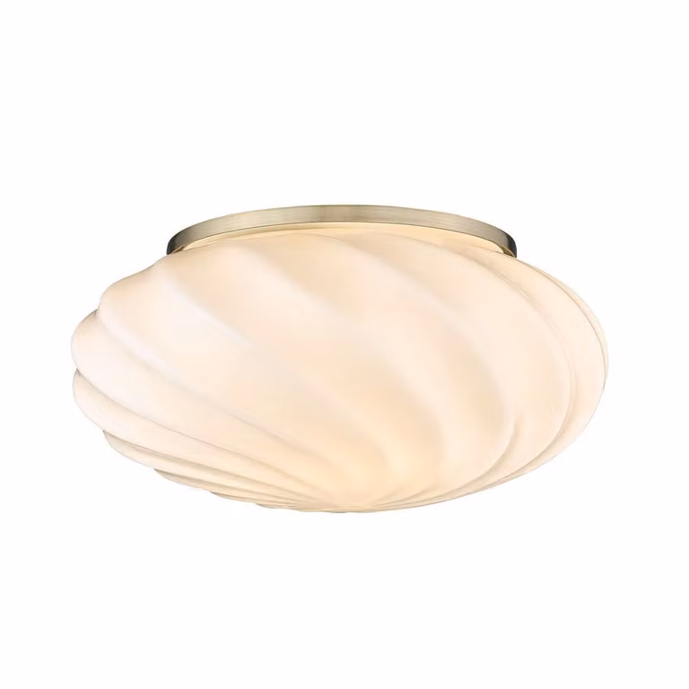 Lampada da soffitto Twist oro/beige in metallo e vetro
