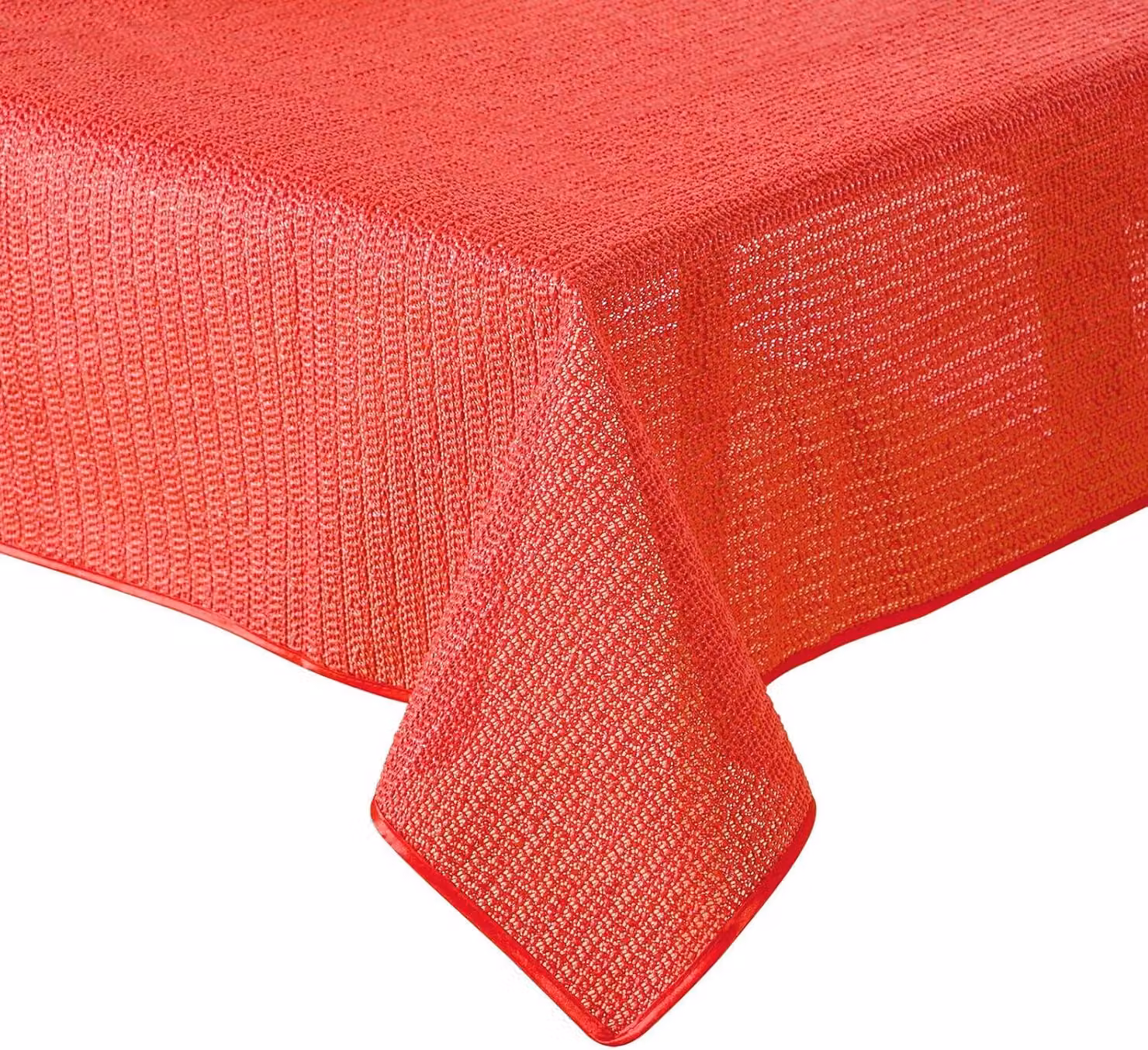 Tovaglia per tavolo da giardino - Antiscivolo e resistente agli agenti atmosferici - 160 cm - Rosso - Materiale espanso morbido
