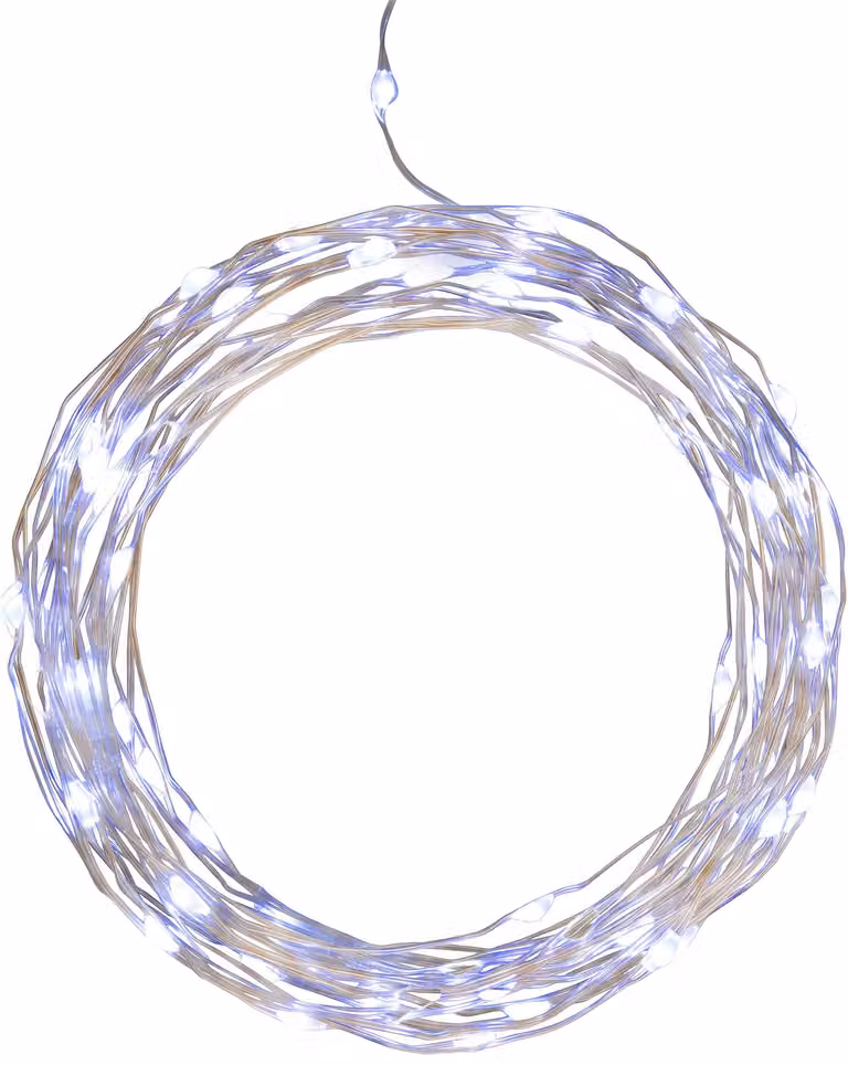 Catena luminosa MagicHome Natale, timer 500xLED, bianco freddo, 8 funzioni, 50 m, IP44