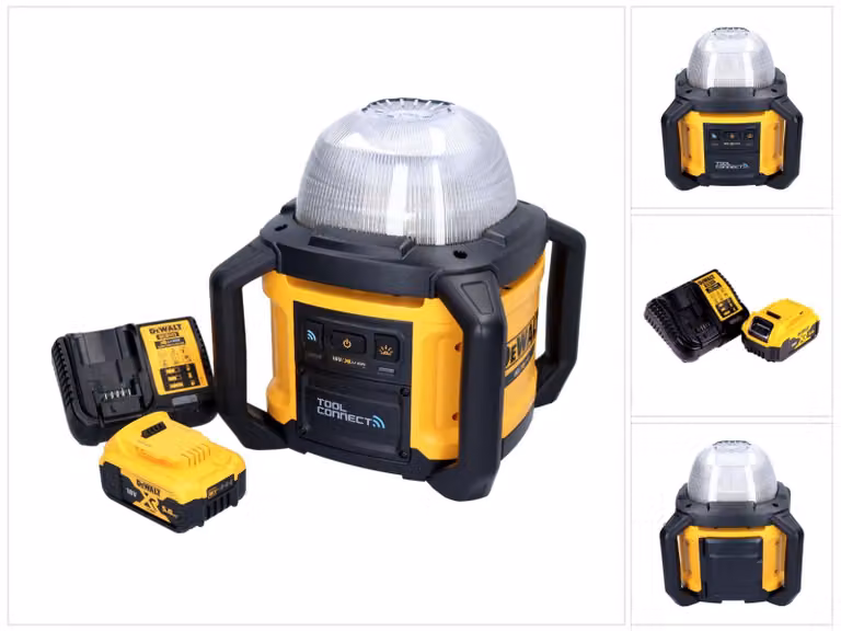DeWalt DCL 074 P1 Faretto da cantiere a batteria Faretto 18 V 5000 lm 4000 Kelvin + 1x batteria ricaricabile 5,0 Ah + caricatore