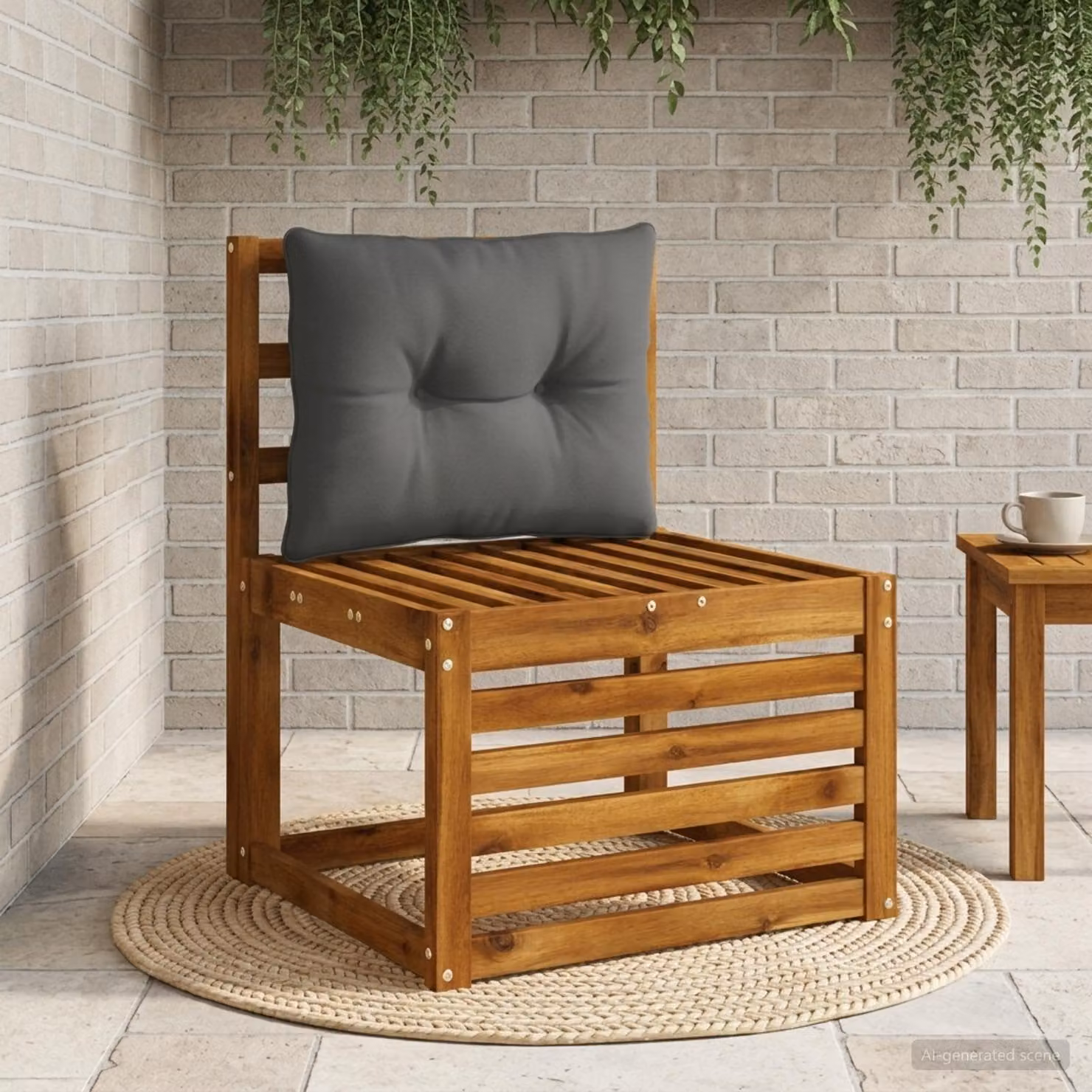 vidaXL Cuscino per schienale PUTTEN 100% Poliestere Antracite