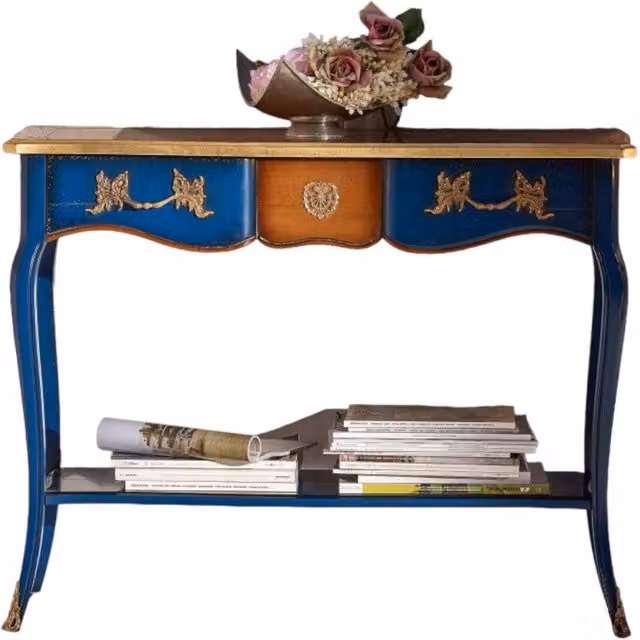 Consolle classica 700 in legno stile shabby oro Mobili 2G L/P/H: 100 x 36 x 78 cm