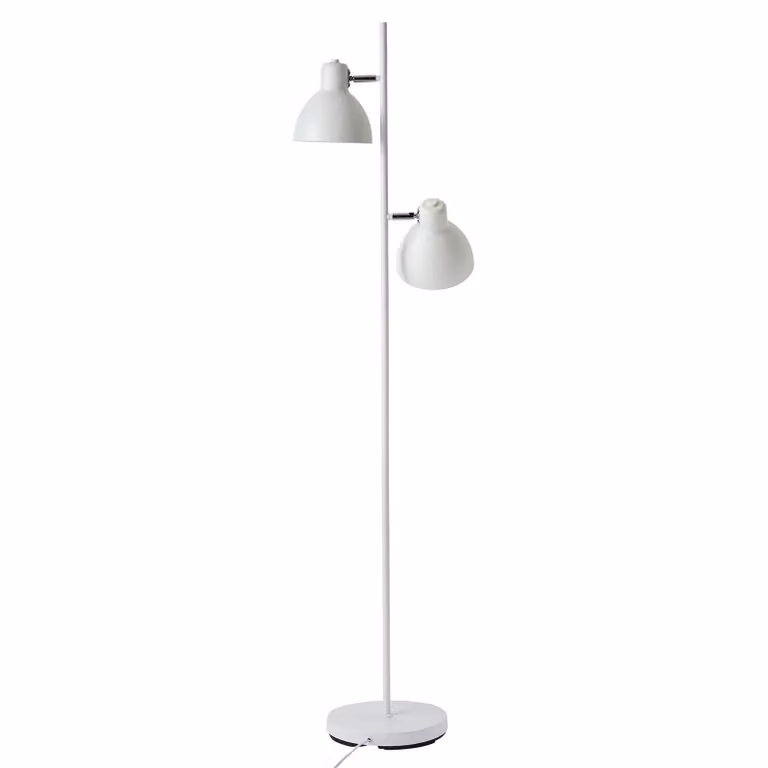 Dyberg Larsen Lampada da terra Skagen 2, Bianco / Opale, Soggiorno / Sala da pranzo, Metallo, Scandinavo, Lampada da terra