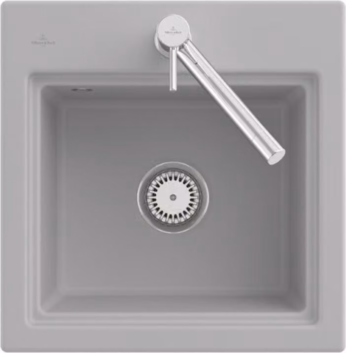 Lavello da cucina Villeroy&Boch, lavello da cucina Subway Style 50 S Stone White 500x510mm, piano di lavoro base 50cm