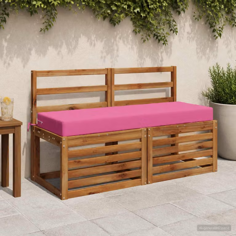 vidaXL Cuscino per la seduta SOEST in poliestere rosa con rivestimento lavabile e resistente ai raggi UV