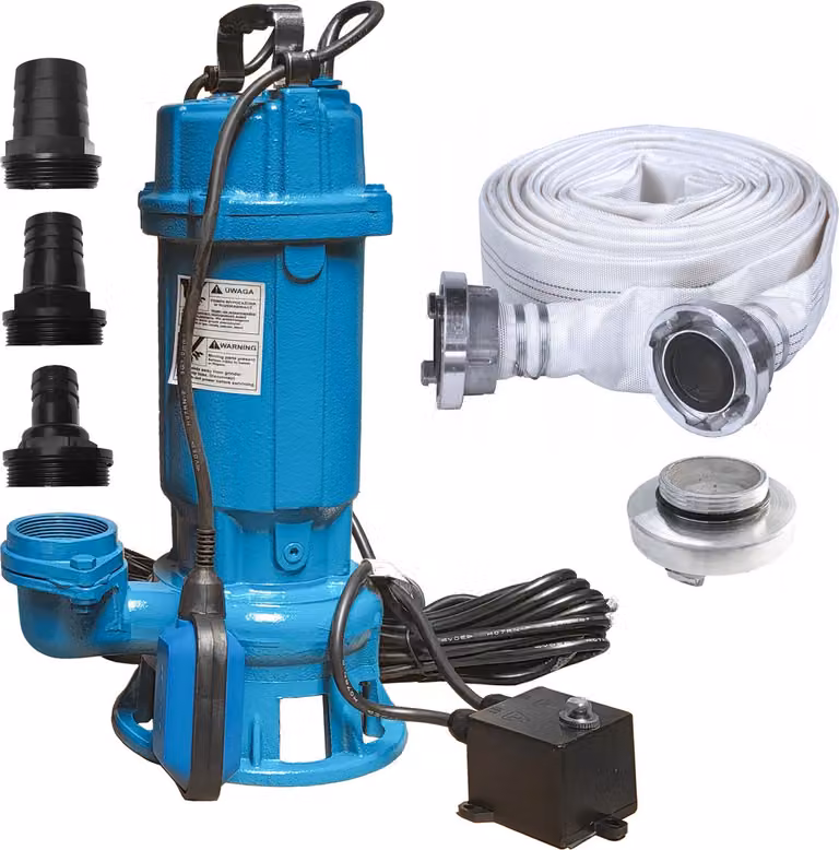 Pompa per acqua IBO Pompa per feci FURIATKA 1500 W Tubo 20 m e raccordo Storz C