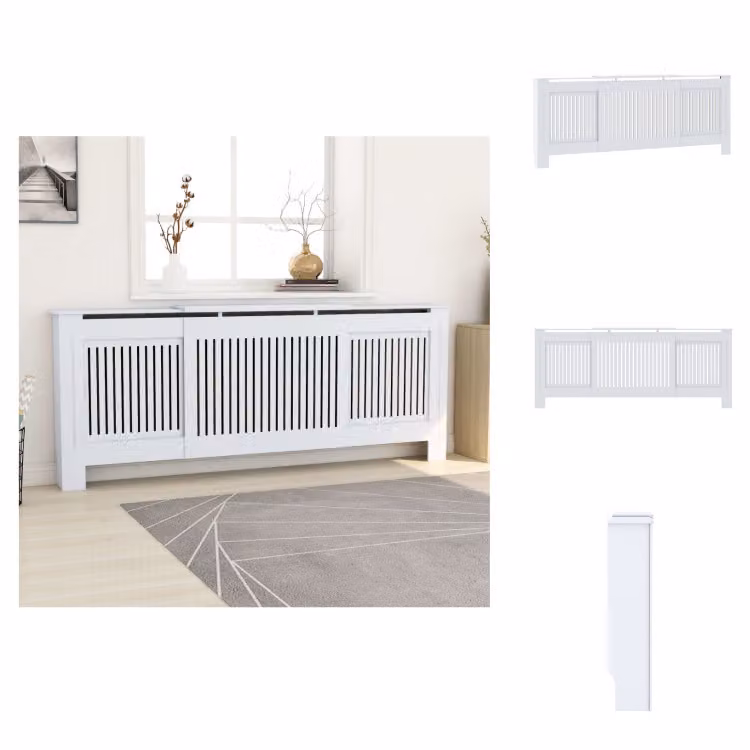vidaXL Rivestimento per radiatori in MDF bianco 205 cm - Accessori per radiatori