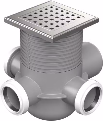 Scarico a pavimento laterale Chud?j D50/75 MULTI, griglia in acciaio inossidabile GATE G1 801