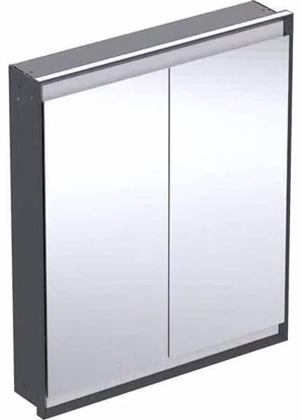 Geberit ONE armoire de toilette avec ComfortLight, 2 portes, montage encastré, 75x90x15cm, 505.802.00.7, 505.802.00.7
