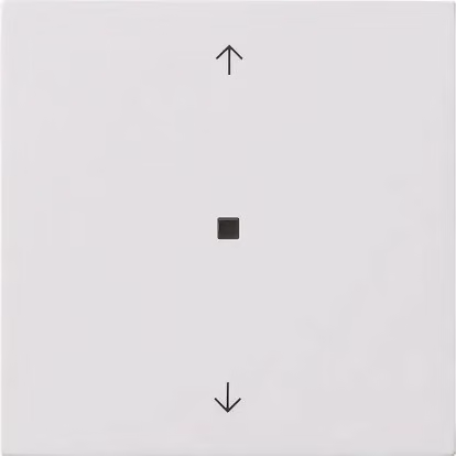 Pannello di comando Gira RF 1f con frecce, interruttore a pulsante KNX, bianco puro 5105112