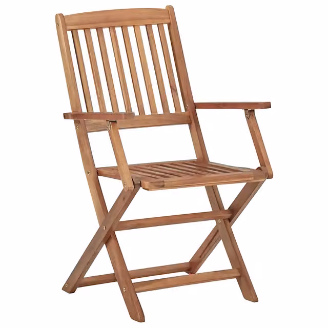 Sedie pieghevoli, 8 pezzi, in legno massello di acacia 3075084