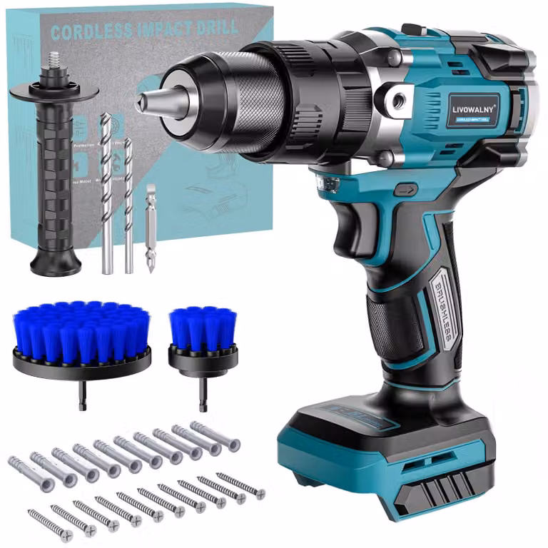 Trapano a percussione - 18 V, 90 Nm - Mandrino da 13 mm - Metallo - Ideale per lavori di bricolage e montaggio
