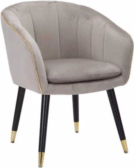 Poltrona Paris Grigia/gold cm 62x58x78