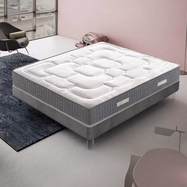 Materasso KingDream in Memory Foam Bianco, Piazza e Mezza, H 20 cm x L 140 cm x P 190 cm, con 9 zone differenziate e proprietà antibatteriche