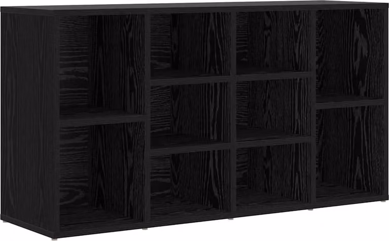 Panca per scarpe con lo scaffale Rovere Nero 103 x 30 x 54,5 cm